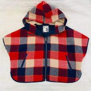 Cotton on oversized plaid hoodie vest